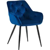 CLP Cassis Eetkamerstoel Fluweel blauw Fluweel