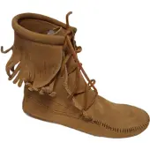 Minnetonka -MOCASSIN-HALF HOOG-SINGLE FRINGE-TAN-37
