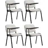 CLP Ken Set van 4 stoelen - met klaptafel - Kunstleer wit