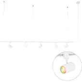 QAZQA Smart hangend railsysteem wit 1-fase incl. 5 Wifi GU10 - Iconic Jeana