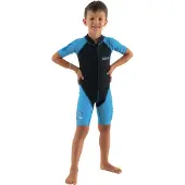 Seac Schwimmanzüg - Dolphin Shorty Boy 1,5 mm - Neopren - Schwar - - 9 Jahre (134) - Bademode