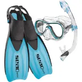 Seac Sub Tris Sprint Dry Snorkeling Set Blauw EU 42-44