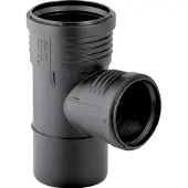 Geberit Silent-PP T-stuk 87,5°, DN 125 / 90, dø 125 mm, 390.650.14.1