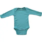 Engel - Baby-Body Langarm Mit Druckverschluss Schulter - Merino-ondergoed 62/68, turkoois