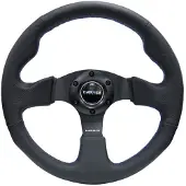 Nrg Reinforced Steering Wheel (320mm) Black Leather w/Blue Stitching