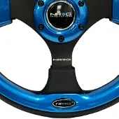 Nrg Reinforced Steering Wheel (320mm) Blk w/Blue Trim
