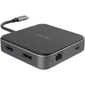 Acer 7-in-1 – Docking Station – Laptop – USB4 - USB-C –USB 4K en 8K-video– Plug & Play - Zwart/Zilver