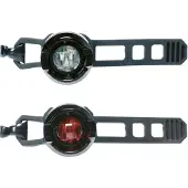 Simson LED fietslampenset - lichtgewicht aluminium - 2,5 LUX voorlicht - 1,5 LUX achterlicht - eenvoudig te bevestigen