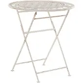 Beliani TRIESTE - Ronde tafel-Beige-IJzer