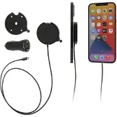 Brodit houder geschikt voor Apple iPhone MagSafelader , Actieve houder met 12V USB SIG-Plug