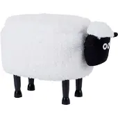 Beliani SHEEP - Poef - Wit - Polyester
