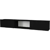 En.casa Tv-meubel Paltamo zwevend 180x31x29,5 cm zwart