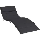 vidaXL Ligbedkussen 180x60x4 cm oxford stof zwart