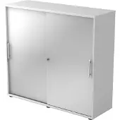 Hjh OFFICE PRO BETA 1753S - Hoogte van de map | 3 OH Schuifwandkast Rail handvat (kunststof) Wit/Zilver
