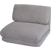 Mendler Fauteuilbed -E68, slaapbank functionele fauteuil inklapbare fauteuil, stof/textiel ~ lichtgrijs