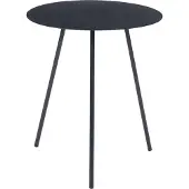 En.casa Bijzettafel Sula metaal rond 45x40 cm zwart