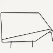 Rampage 1987-1995 Jeep Wrangler(YJ) Window Frame Only - Black