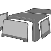 Rampage 1986-1994 Suzuki Samurai Soft Top OEM Replacement - Black Diamond