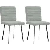 vidaXL Eetkamerstoelen 2 st fluweel lichtgrijs