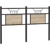 vidaXL Vervangend hoofdbord Sonoma 150 cm spaanplaat staal sonoma eikenhout staal