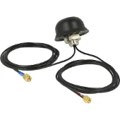 Navilock Multiband GNSS GSM UMTS LTE SMA 28 dBi / 5 dBi 2 x 2 m RG-174 Antenna omnidirectional roof mount outdoor