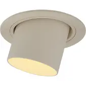 QAZQA Moderne inbouwspot beige GU10 50mm rond kantelbaar - Installa