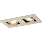 QAZQA Moderne inbouwspot beige GU10 50mm draai- en kantelbaar 2-lichts - Qure