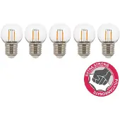 Bailey Led Filament Veilige G45 E27 2W Schokbestendige Lamp - 144082 [5 Stuks]