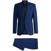 BOSS Tweedelig regular-fit pak van stretchwol