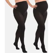 Mamsy - 2-Pack Opaque Zwangerschapspanty 60den - Zwart- S