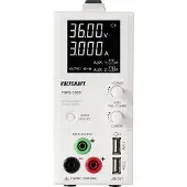 Voltcraft TOPS-3363, labovoeding, instelbaar van 1 tot 36 V DC, 0.25 tot 3 A, 100 W, compact formaat, aantal uitgangen: 3