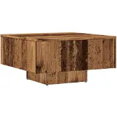 vidaXL Salontafel 60x60x31,5 cm bewerkt hout oud houtkleurig