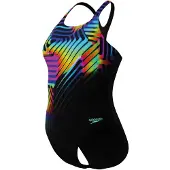 Speedo Eco+ dig printed medalist bla/yel 003055-18174