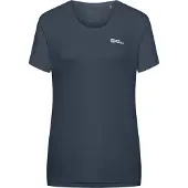 Jack Wolfskin Tech T-shirt Met Korte Mouwen Blauw XL Vrouw