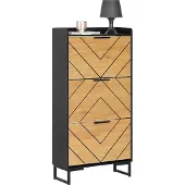 SoBuy Schoenenkast - Zwart - 62x24x125 cm