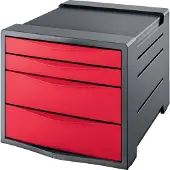Esselte 2 Big And Small Europost Buc Drawers Rood Kinderen