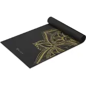 Gaiam - 6 mm Premium Metallic Yoga Mat - Yogamat 61 x 173 x 0,6 cm, zwart