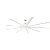 CasaFan BIG SMOOTH ECO 220 WE-WE Flügel Weiß Plafondventilator 35 W (Ø x h) 224 cm x 460 mm Wit Met afstandsbediening, Timer, Met wintermodus