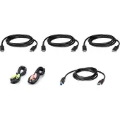 Aten 2L-7D02UDPX6 toetsenbord-video-muis (kvm) kabel Zwart 1,8 m