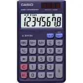 Casio Zakrekenmachine Blauw Zonne-energie, Batterij SL-300VERA