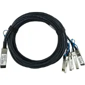 BlueOptics Avago QSFP28-4SFP28-DAC-3M compatibele BlueLAN QSFP28 DAC SC282701L3M26, Zendontvangers, Zwart