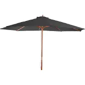 Mendler Parasol Florida, tuinparasol, marktparasol, Ø 3,5 m polyester/hout 7 kg ~ antraciet