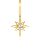 Ania Haie AH NC048-28G Pop Charms Dames Hanger - Ster - Sieraad - Zilver - Goudkleurig - 925 Zilver - 6 mm breed - 7 mm lang
