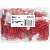 Herlitz Winnende kaartjes, genummerd 501-1.000, rood