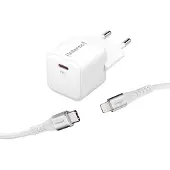 Intenso () W30C 30W USB-C GaN lichtnetadapter + C315L USB-C naar Lightning bundel - wit