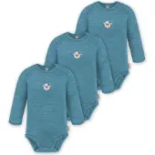 Normani Rompertje/body 'Auckland' blauw / lichtblauw / gemengde kleuren