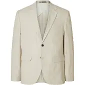 Selected Regular Fit Single-breasted Blazer Heren Beige 50