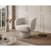 Meubella - Fauteuil Norwich - Beige - Teddystof