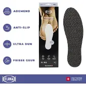 Flawa - 8 paar inlegzolen - zwart - XL (45-47)
