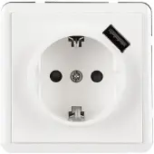 Peha ST inbouwcontactds 1-voud ra/usb 2.1a polar wit
